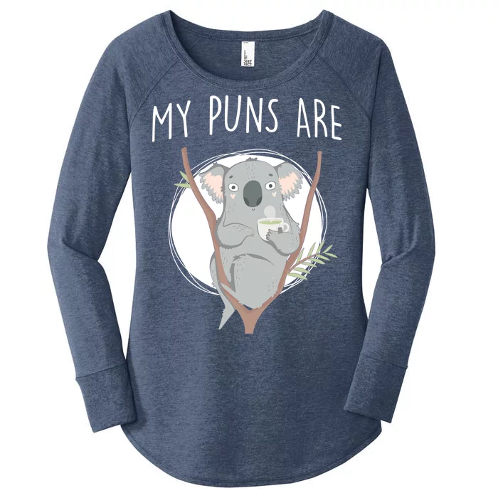 My Puns Are Koala Tea Women's Perfect Tri Tunic Long Sleeve Shirt