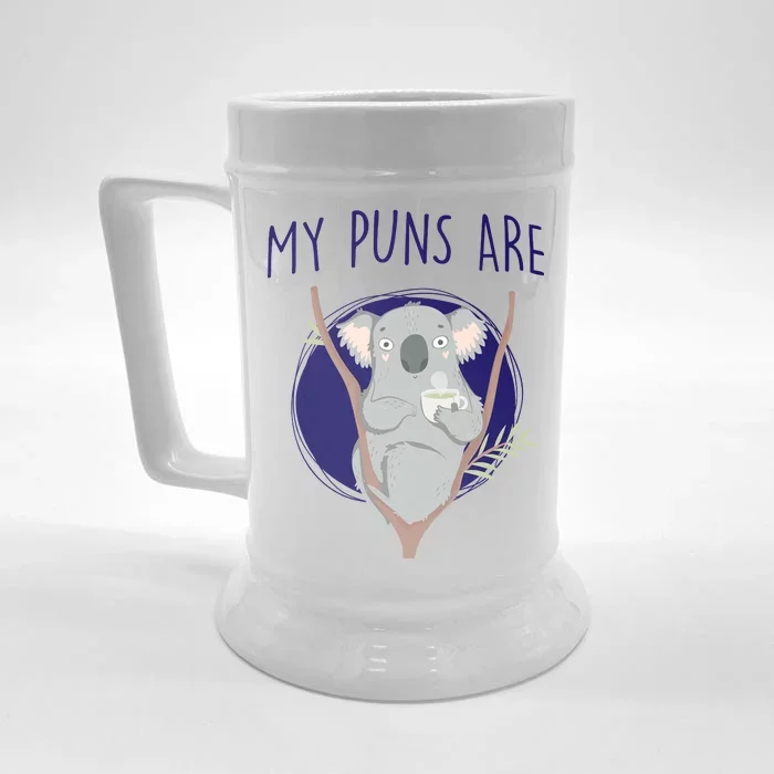 My Puns Are Koala Tea Front & Back Beer Stein