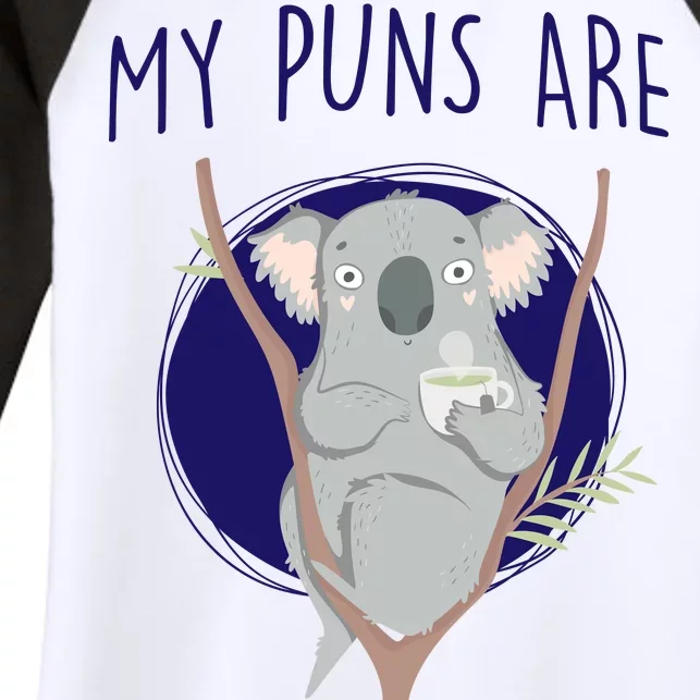 My Puns Are Koala Tea Women's Tri-Blend 3/4-Sleeve Raglan Shirt