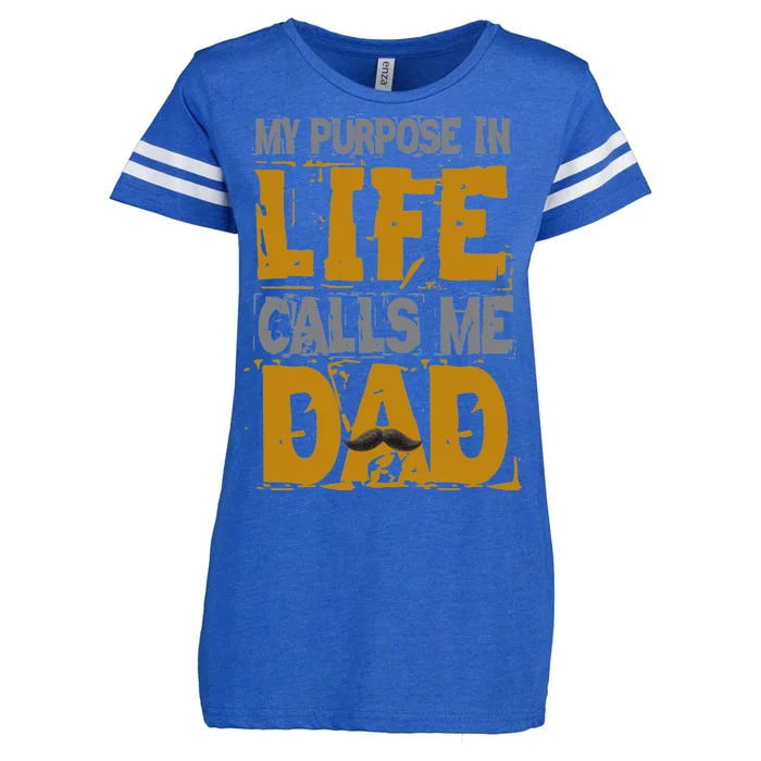 My purpose in life - calls me Dad Enza Ladies Jersey Football T-Shirt