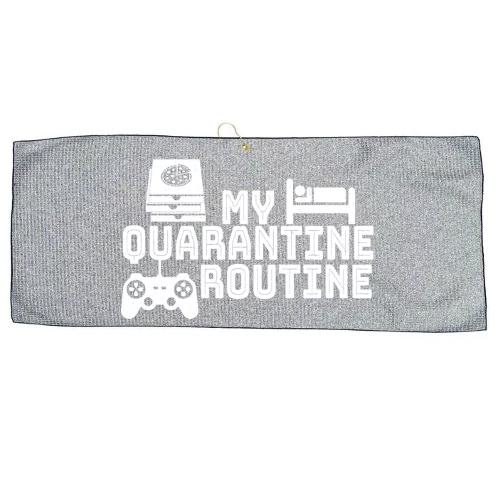 My Quarantine Routine Large Microfiber Waffle Golf Towel