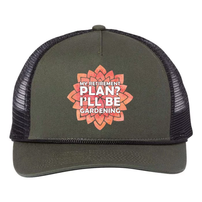 My Retirement Plan I'll Be Gardening Retro Rope Trucker Hat Cap