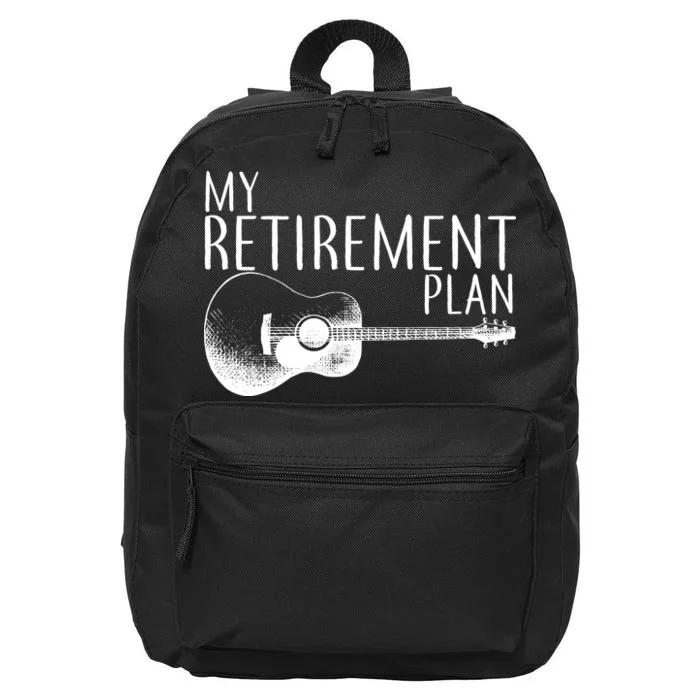 My Retirement Plan Playing  Guitar 16 in Basic Backpack