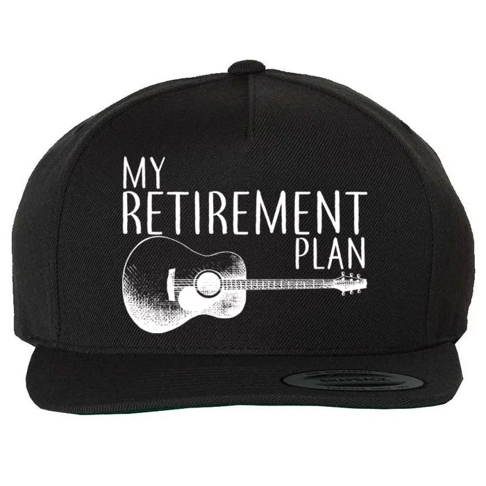 My Retirement Plan Playing  Guitar Wool Snapback Cap