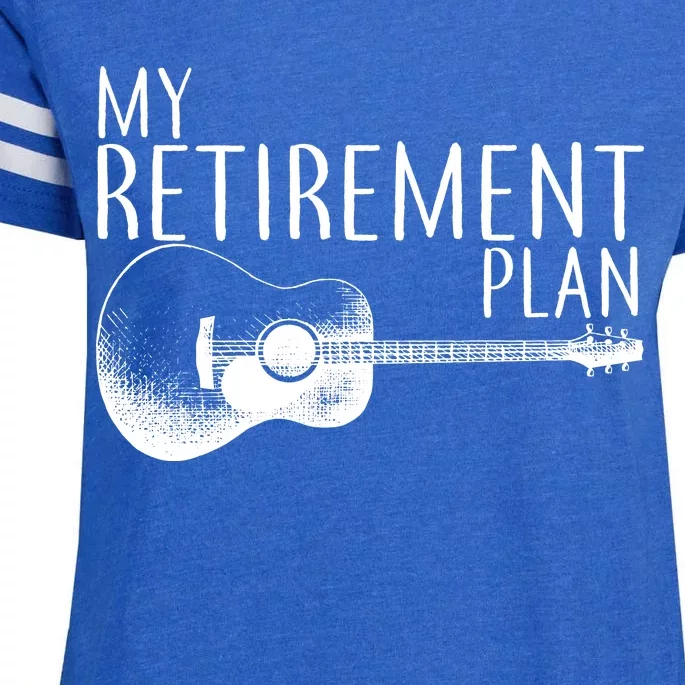 My Retirement Plan Playing  Guitar Enza Ladies Jersey Football T-Shirt