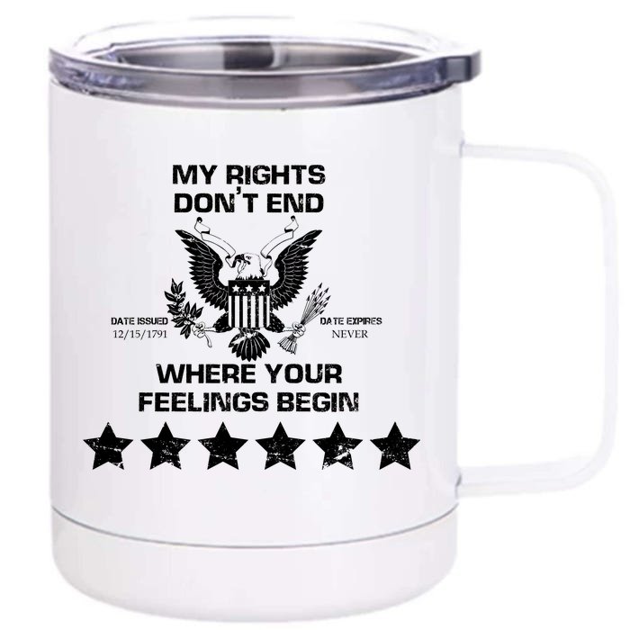 My Right Don't end Front & Back 12oz Stainless Steel Tumbler Cup