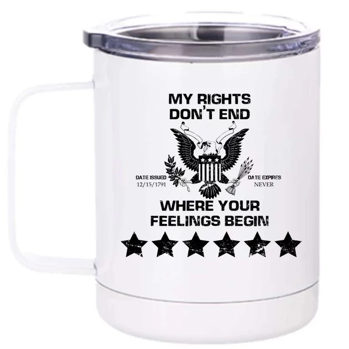 My Right Don't end Front & Back 12oz Stainless Steel Tumbler Cup