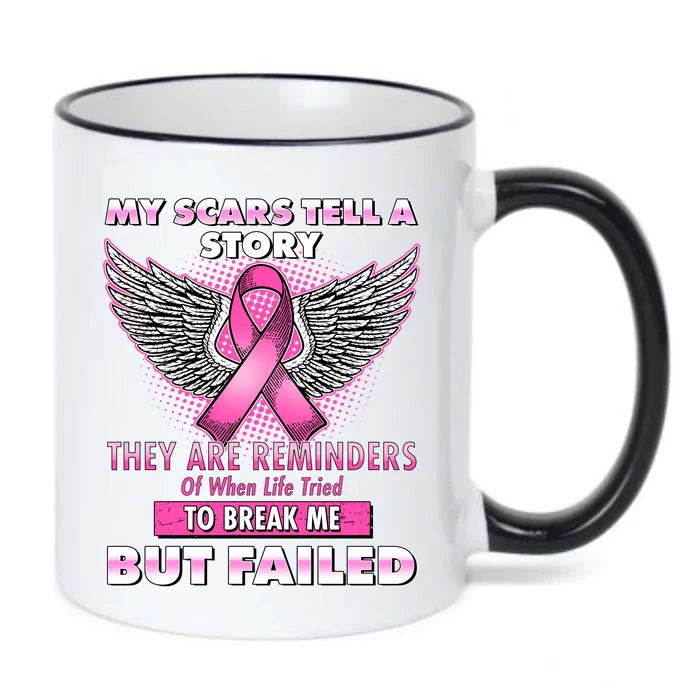 My Scars Tell A Story Breast Cancer Awareness Black Color Changing Mug