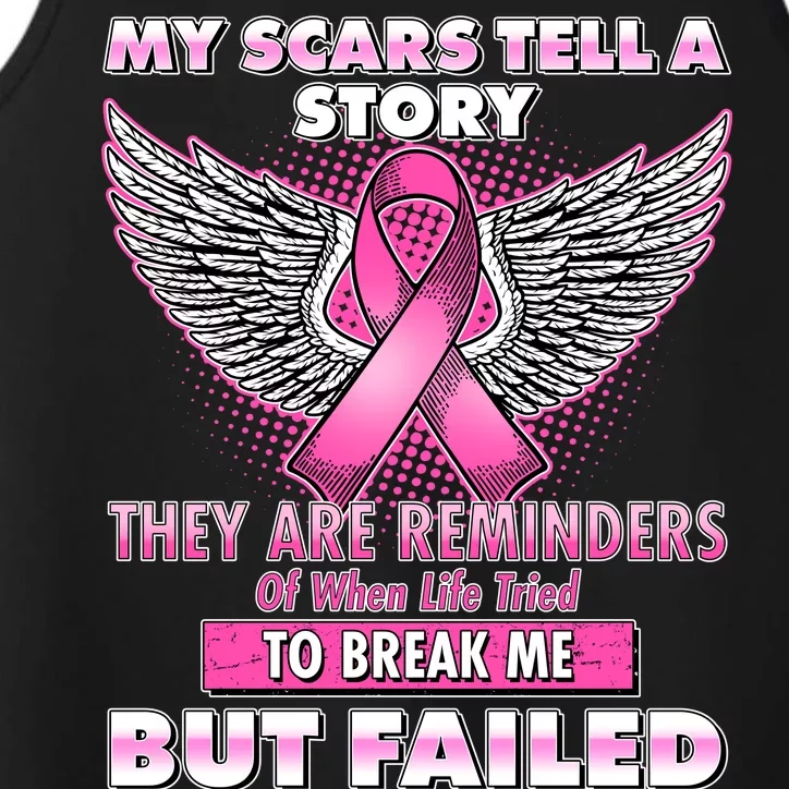 My Scars Tell A Story Breast Cancer Awareness Performance Tank