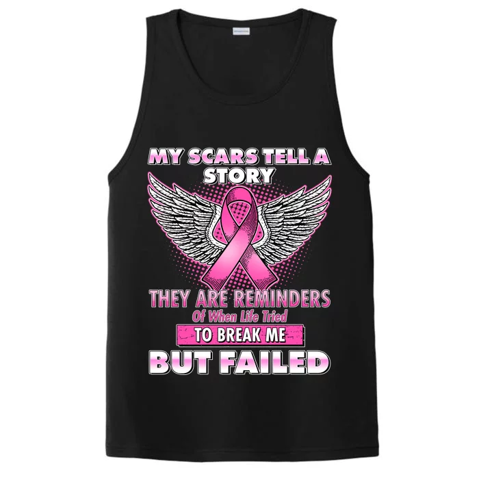 My Scars Tell A Story Breast Cancer Awareness Performance Tank