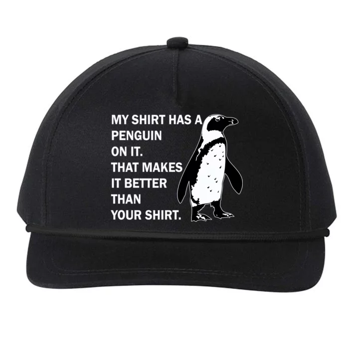 My Shirt Has A Penguin On It Snapback Five-Panel Rope Hat