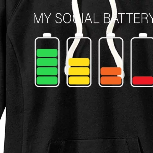 My Social Battery Women's Fleece Hoodie