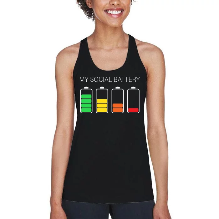 My Social Battery Women's Racerback Tank