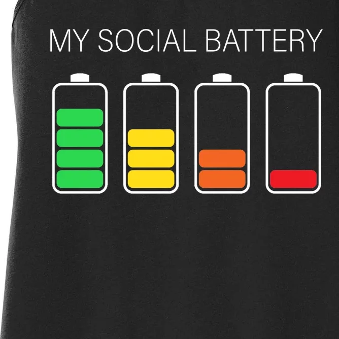 My Social Battery Women's Racerback Tank