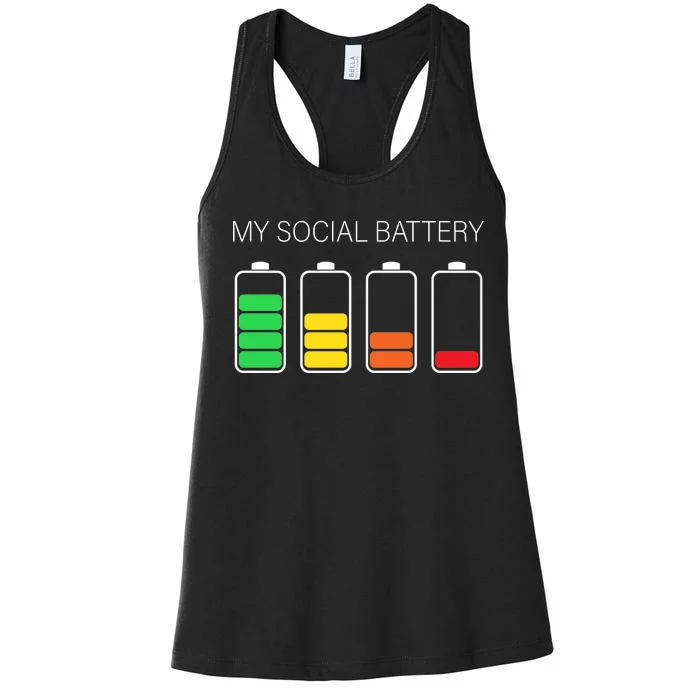 My Social Battery Women's Racerback Tank