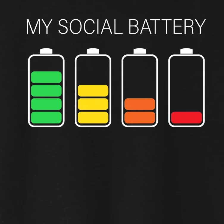 My Social Battery Women's Crop Top Tee