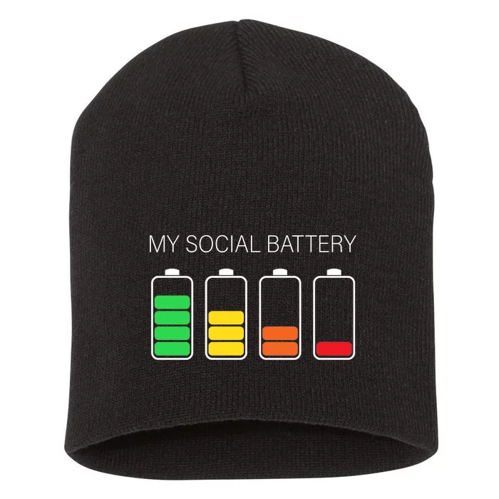 My Social Battery Short Acrylic Beanie