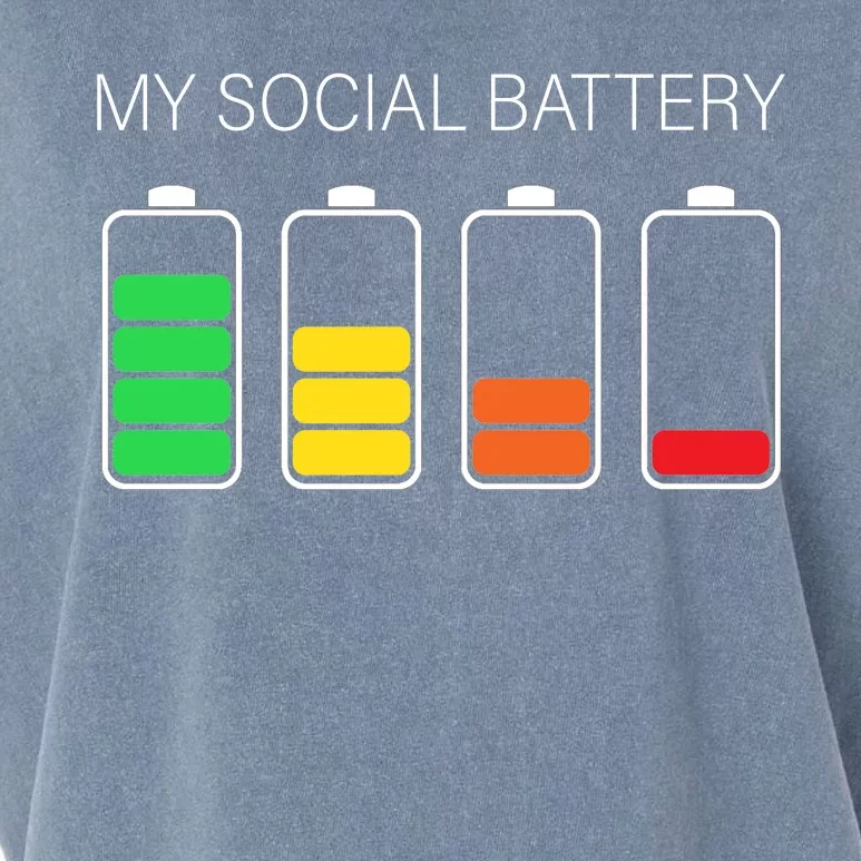 My Social Battery Garment-Dyed Women's Muscle Tee