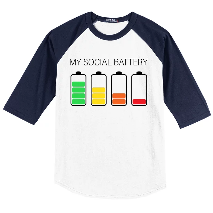 My Social Battery Baseball Sleeve Shirt