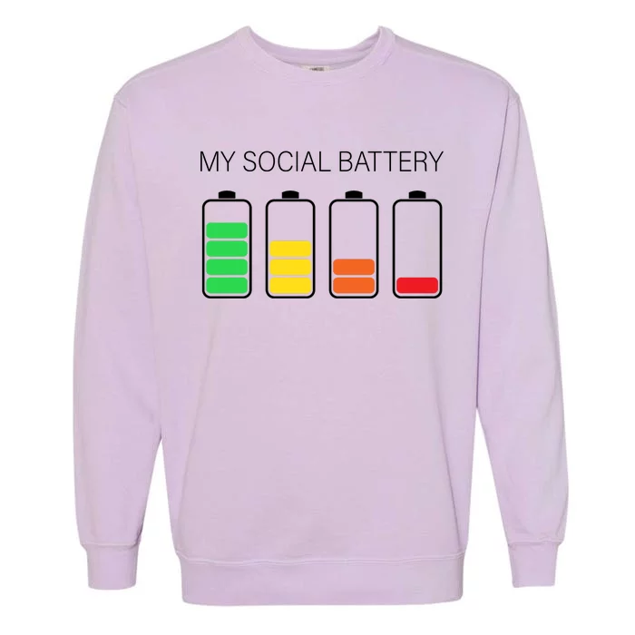 My Social Battery Garment-Dyed Sweatshirt