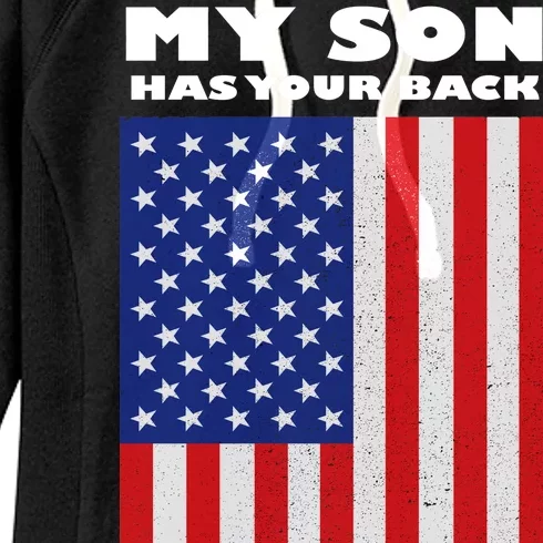 My Son Has Your Back Proud Army Dad Women's Fleece Hoodie