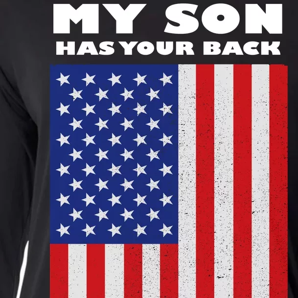 My Son Has Your Back Proud Army Dad Cooling Performance Long Sleeve Crew