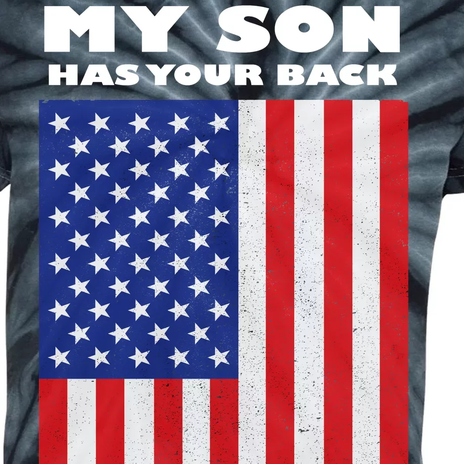 My Son Has Your Back Proud Army Dad Kids Tie-Dye T-Shirt