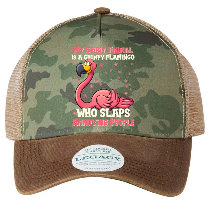 My Spirit Animal Is A Grumpy Flamingo Legacy Tie Dye Trucker Hat