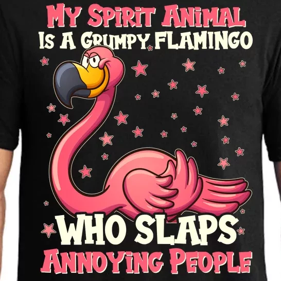 My Spirit Animal Is A Grumpy Flamingo Pajama Set