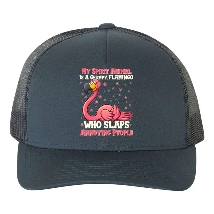 My Spirit Animal Is A Grumpy Flamingo Yupoong Adult 5-Panel Trucker Hat