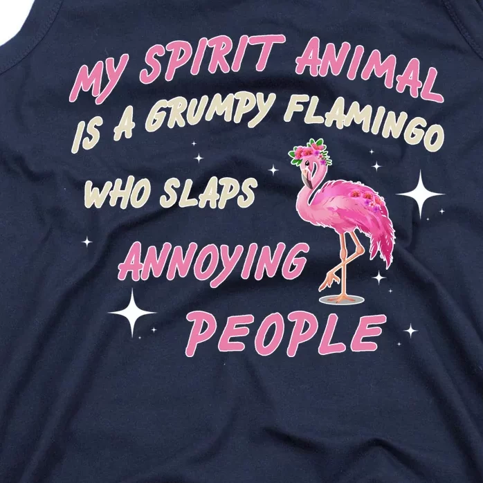 My Spirit Animal Is Grumpy Flamingo Tank Top