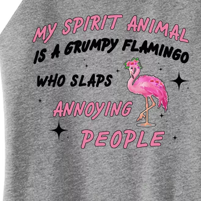 My Spirit Animal Is Grumpy Flamingo Women’s Perfect Tri Rocker Tank