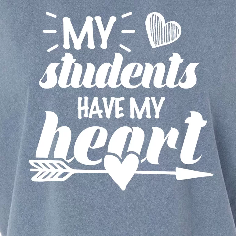 My Students Have My Heart Cute Teacher Garment-Dyed Women's Muscle Tee