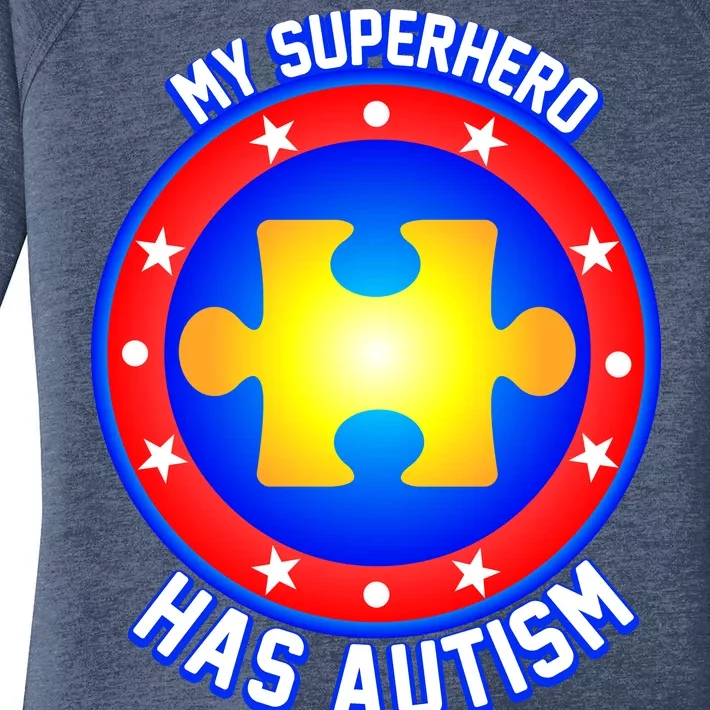 My Superhero Has Autism Women's Perfect Tri Tunic Long Sleeve Shirt