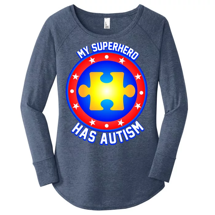 My Superhero Has Autism Women's Perfect Tri Tunic Long Sleeve Shirt