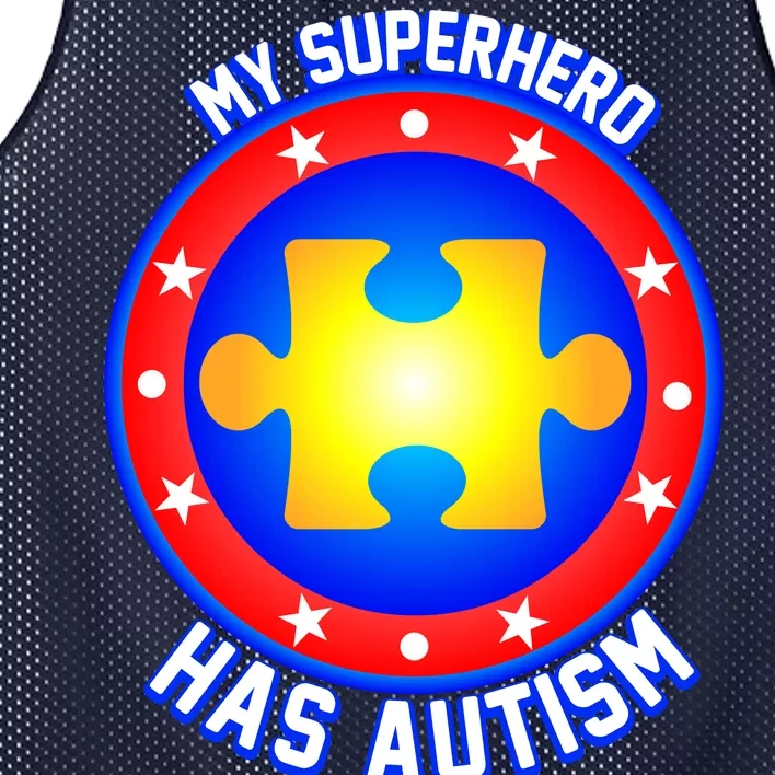 My Superhero Has Autism Mesh Reversible Basketball Jersey Tank