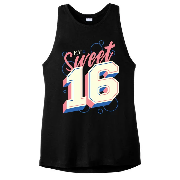 My Sweet Sixteen Ladies Tri-Blend Wicking Tank