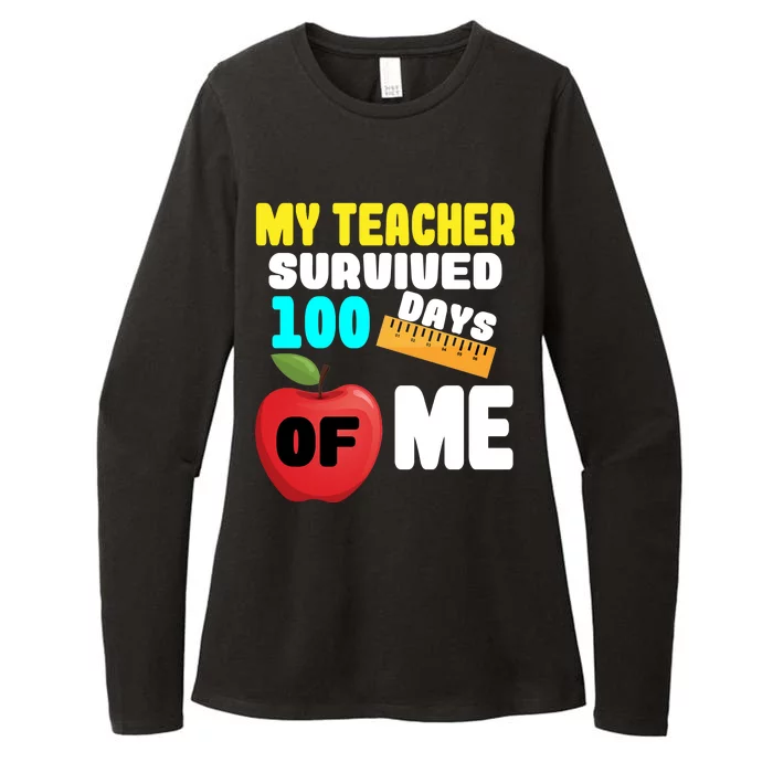 My Teacher Survived 100 Days Of Me Womens CVC Long Sleeve Shirt