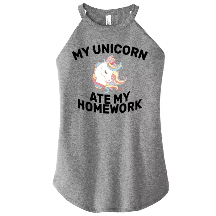 My Unicorn Ate My Homework Women’s Perfect Tri Rocker Tank