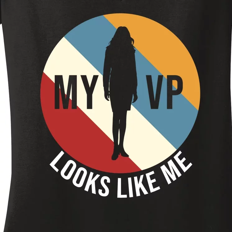 My VP Looks Like Me Women's V-Neck T-Shirt