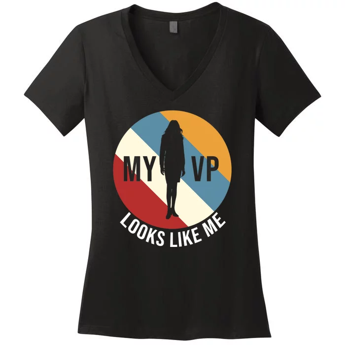 My VP Looks Like Me Women's V-Neck T-Shirt