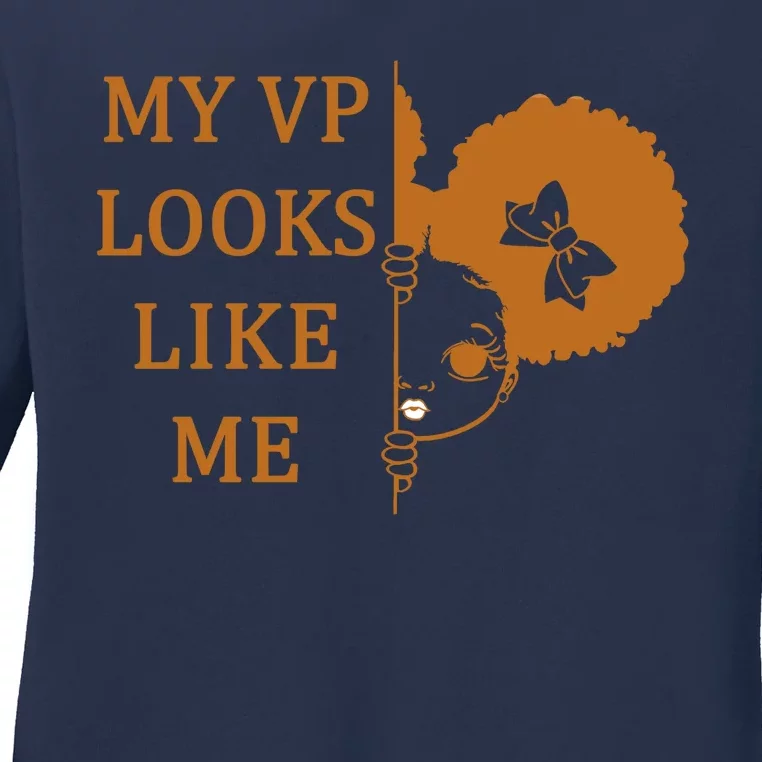 My VP Looks Like Me Cute Kamala Ladies Long Sleeve Shirt