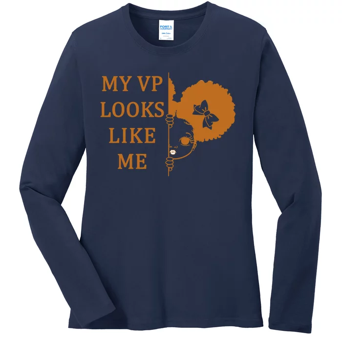 My VP Looks Like Me Cute Kamala Ladies Long Sleeve Shirt