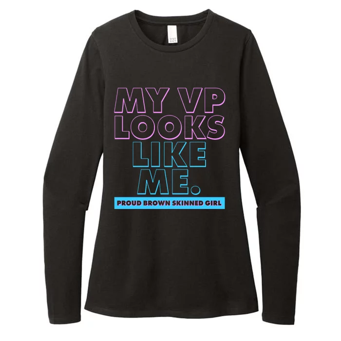 My VP Looks Like Me Proud Brown Skinned Girl Womens CVC Long Sleeve Shirt