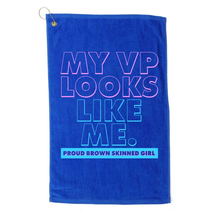 My VP Looks Like Me Proud Brown Skinned Girl Platinum Collection Golf Towel