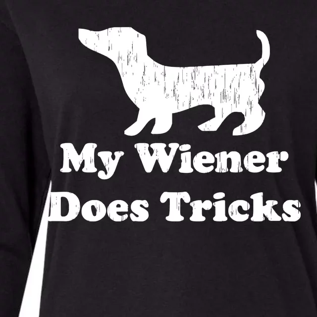 My Wiener Does Tricks Womens Cotton Relaxed Long Sleeve T-Shirt