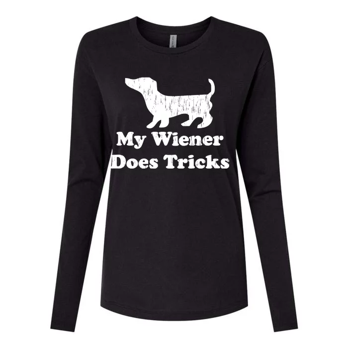 My Wiener Does Tricks Womens Cotton Relaxed Long Sleeve T-Shirt