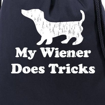 My Wiener Does Tricks Drawstring Bag