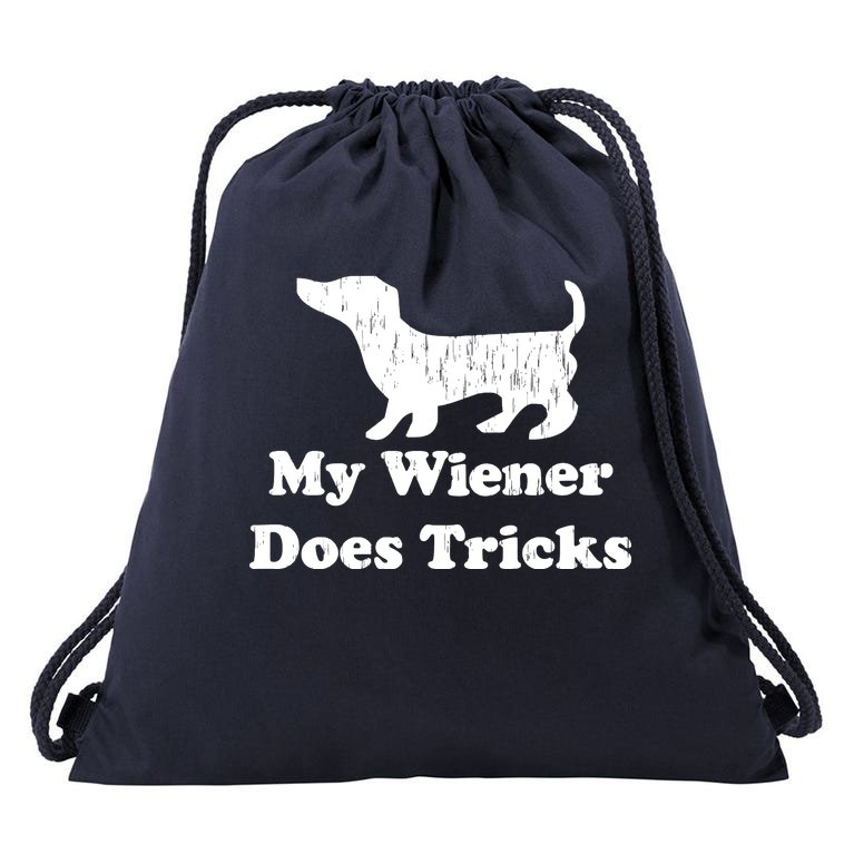 My Wiener Does Tricks Drawstring Bag