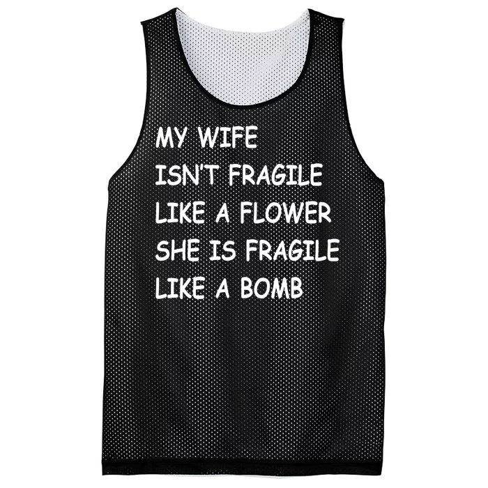 My Wife Isn't Fragile Mesh Reversible Basketball Jersey Tank